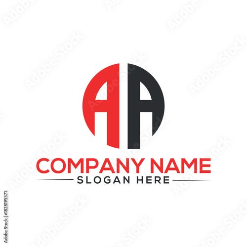 aa Letter modern Logo Design Vector logo . Minimal aa logo template background in illustrator aa logo.