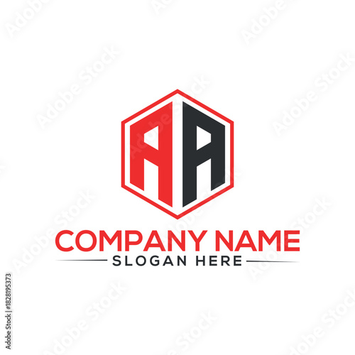 aa Letter modern Logo Design Vector logo . Minimal aa logo template background in illustrator aa logo.