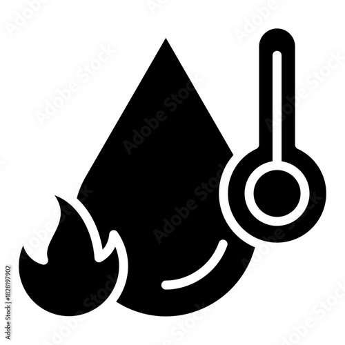 Hot Water Glyph Icon