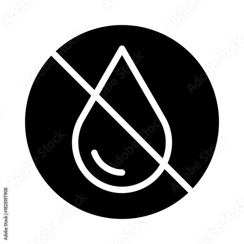 No Water Glyph Icon