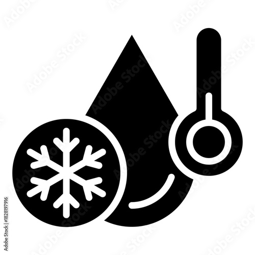 Cold Water Glyph Icon