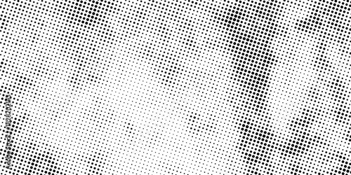 Black-white gradient halftone dots background. Pop art in vector illustration for your creative design