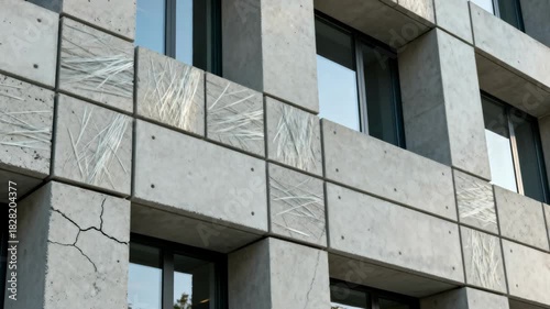 Wallpaper Mural Medium shot of fiberreinforced masonry composites showcasing enhanced tensile strength and lightweight construction in a modern building setting. Torontodigital.ca