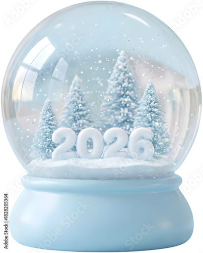 2026 Winter Snow Globe Illustration