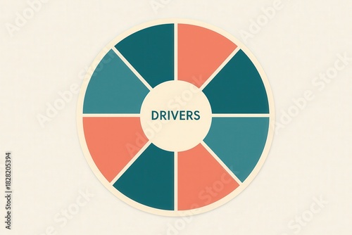 Free Download Innovative visual representation of drivers in a segmented circular diagram illustrating concepts of productivity and efficiency within a corporate environment in modern business strategies - GFXLoad