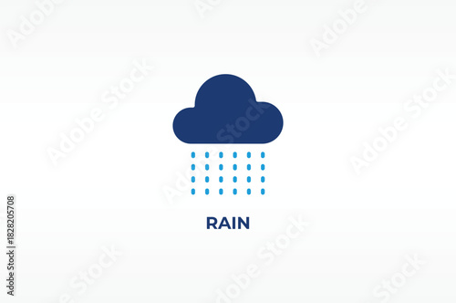 RAIN vector, icon or logo sign isolated symbol illustration