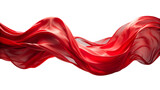 Graceful flowing red fabric creates dynamic movement for fashion, beauty, and design projects with sheer elegance and vibrant energy