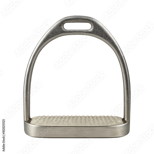 PNG Metal equestrian stirrup accessory image.