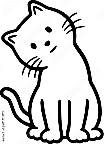 Cat smile design illlustration 