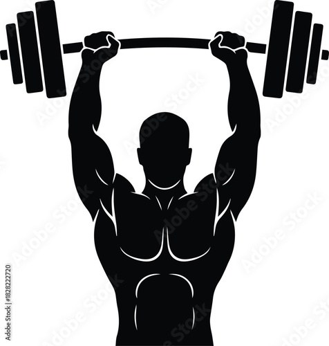 man lifting weights