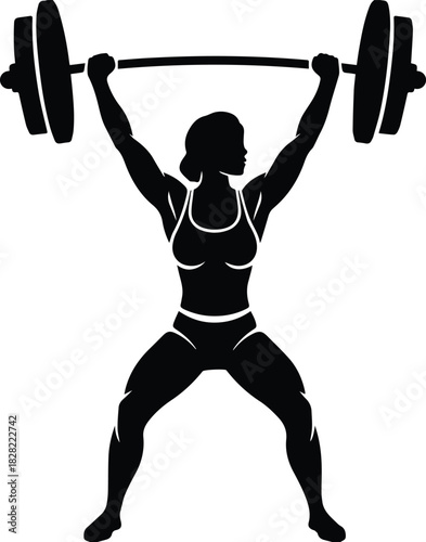 girl weight lifting icon