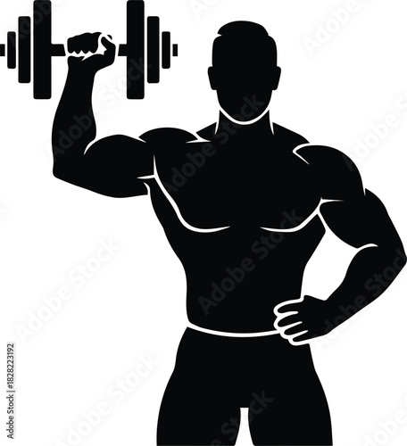 man lifting weights