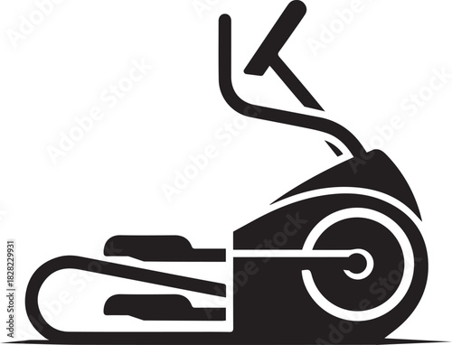 unique Elliptical machine icon silhouette