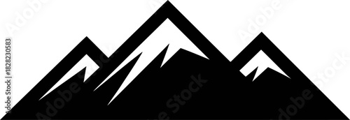 Mountain range silhouette logo vector graphic