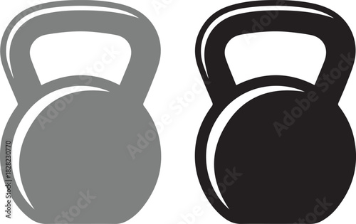 Kettlebell silhouette vector icon