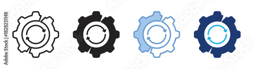 Failure icon set multiple style collection