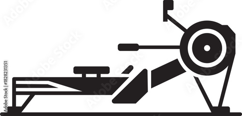 Rowing machine silhouette icon