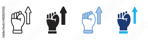 Motivation icon set multiple style collection