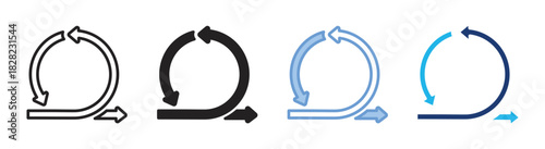 Agile icon set multiple style collection