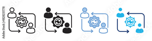 Approach icon set multiple style collection