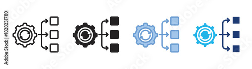 Change management icon set multiple style collection