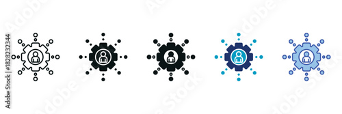 Soft Skill Icon Set Consisting of Multiple Styles Vector Illustration