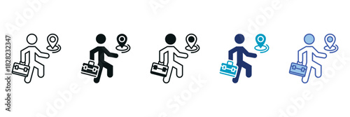 Relocation Icon Set Consisting of Multiple Styles Vector Illustration