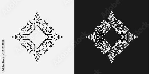 black and white logo for art emblem