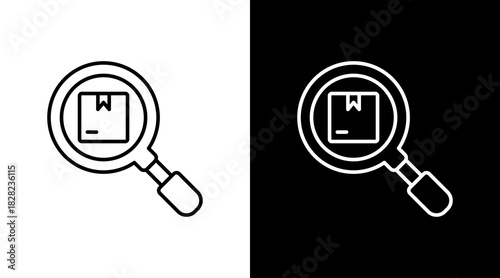 Search Product White Icon Set Design