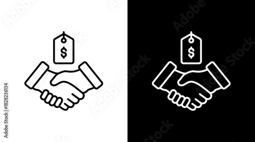 Deals White Icon Set Design