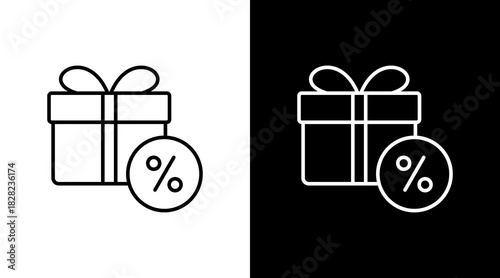 Bundle Offer White Icon Set Design