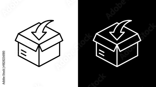 Back In Stock White Icon Set Design