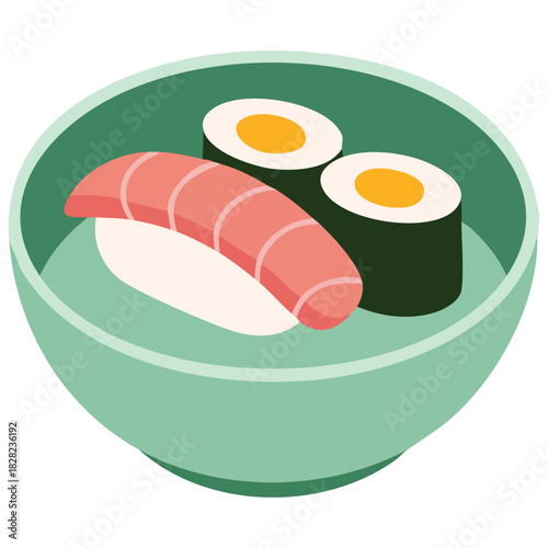 Serving dish with sweet treat food icon vector illustration design yummy