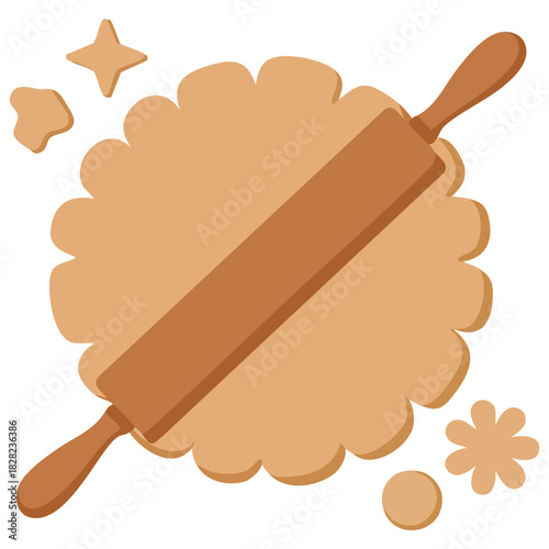 National cuisine cooking dinner dough foods vector vintage illustration