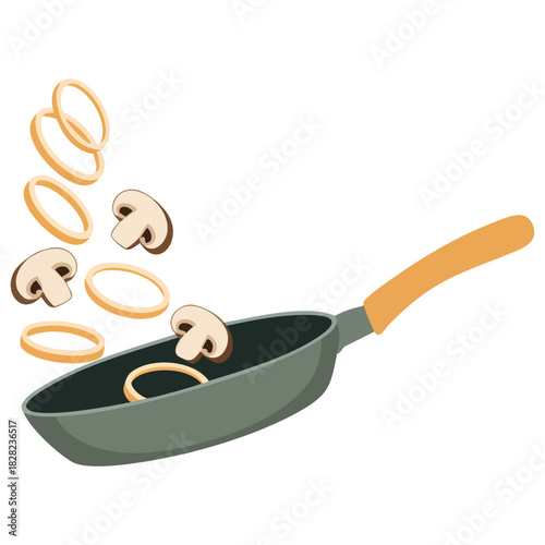 Traditional Chinese pan icon cartoon vector illustration cooking