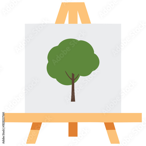 Art painting board for creative picture projects isolated vector illustration on white background