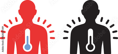 Body temperature vector icon