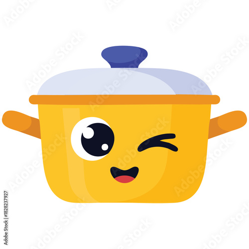 Kitchen pots pans and saucepans cookware set isolated vector illustration on white background