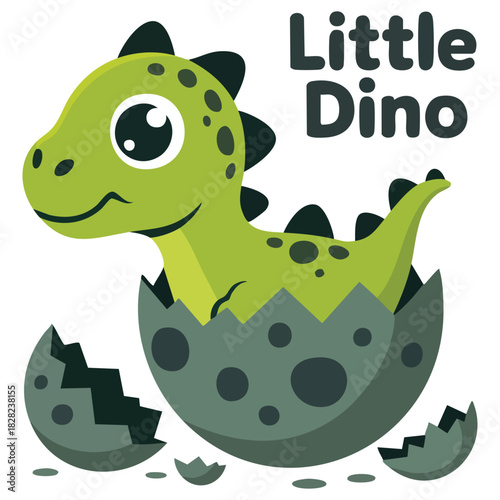 Adorable dinosaur vector illustration for kids isolated vector illustration on white background