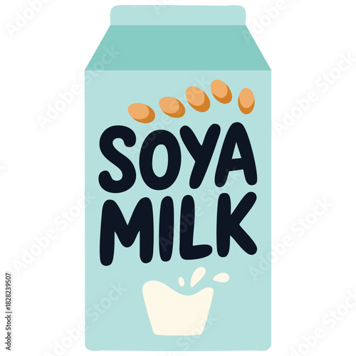 Soya milk bottle icon vegetable drink isolated vector illustration on white background