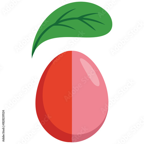 Easter egg vector icon holiday design isolated vector illustration on white background