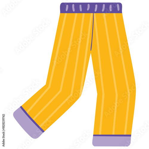 Infant baby pants clothing with cute animal pattern sleepwear pajamas isolated vector illustration on white background