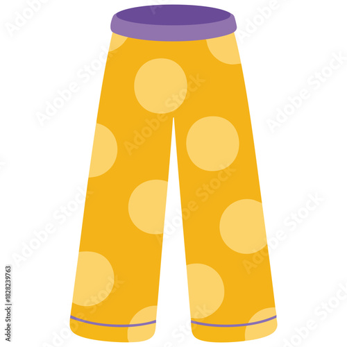 Newborn toddler bottoms with colorful designs comfortable nightwear apparel isolated vector illustration on white background