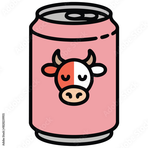 Canned beef stew for camping trips outdoor meal provision isolated vector illustration on white background