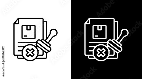 Rejected White Icon Set Design