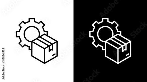 Production White Icon Set Design