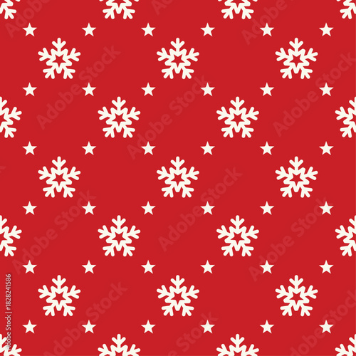 seamless pattern decoration with snow flakes