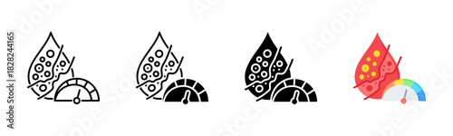 Cholesterol Icon, Multi Styles Icon Set