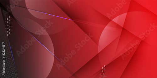 Fluid red background overlap layer on bright space with lines effect decoration. Modern graphic design element circles style concept for banner.Vector Illustrtion
