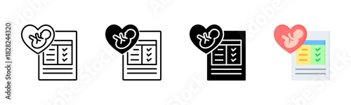 Postnatal Icon, Multi Styles Icon Set